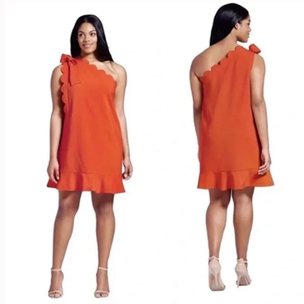 Victoria Beckham Orange Dress - Picture 1 of 6